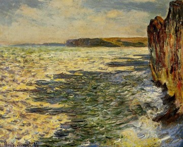 クロード・モネ Painting - プールヴィルの波と岩 クロード・モネ